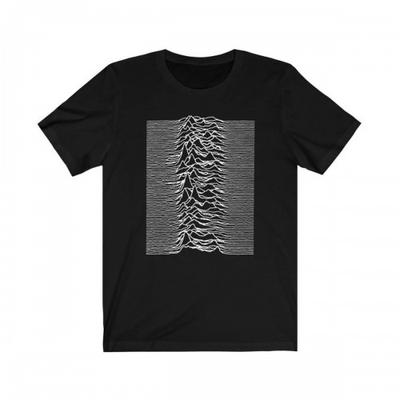 Футболка унисекс Joy Division для взрослых с принтом на спине «Неизвестные удовольствия»