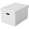 Boîte De Rangement - ESSELTE - Lot De 3 - Blanc - Couvercle Amovible - 100% Recyclé
