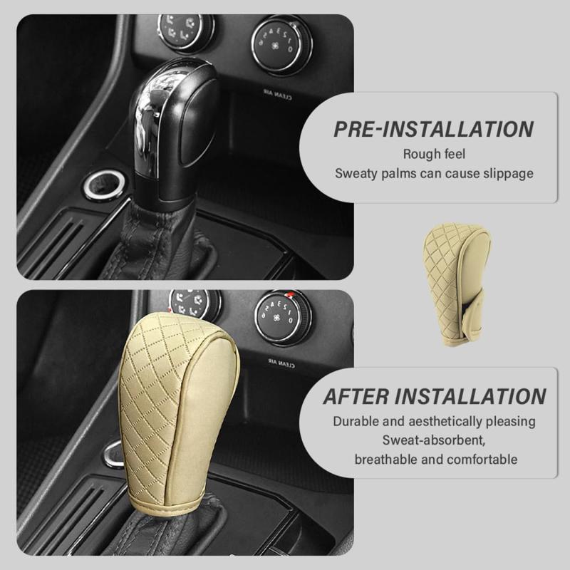 Креативный кожаный чехол для рычага переключения передач автомобиля, универсальная ручка переключения передач, защитный чехол, аксессуары для интерьера