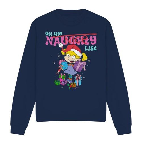 Ох уж эти детки унисекс взрослая рождественская толстовка Naughty Angelica