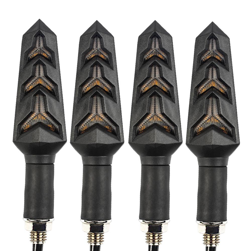 Последовательные индикаторы мотоцикла, плавные светодиодные указатели поворота, мигающие индикаторы для мотоцикла, универсальная янтарная лампа 12 В M10