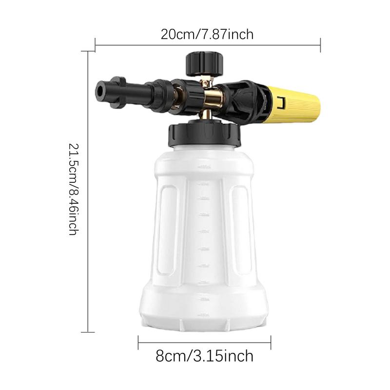 Универсальный распылитель пены для мытья автомобиля, бутылка 1 л, очиститель высокого давления, автоматическая лейка для пены для мытья автомобиля