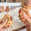 Музыкальная игрушка Capybara Pinch, пускающая мыльные пузыри, брелок для девочек, кукла Capybara, игрушки для снятия стресса, подвеска для детского школьного рюкзака