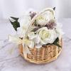 Wedding Flower Girl Hand Woven Storage Basket Flower Basket Desktop Decoration Clutter Organizer