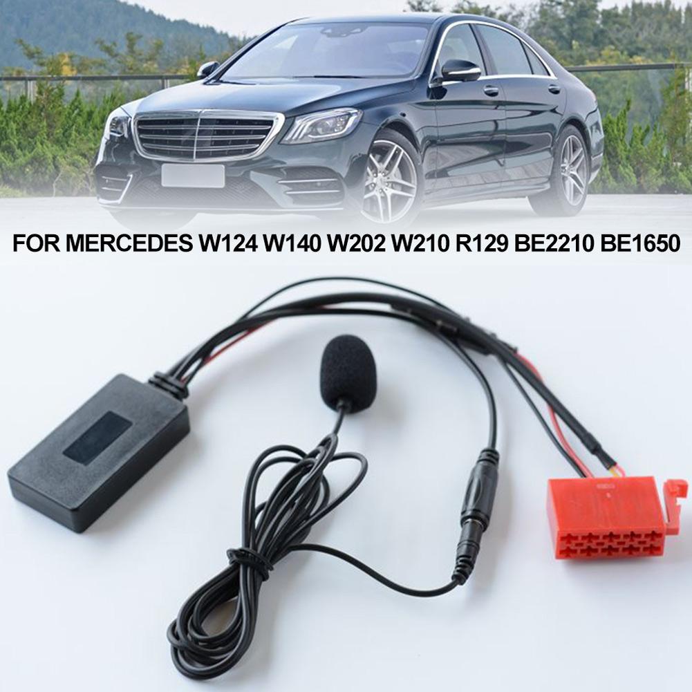 Bluetooth-совместимый музыкальный адаптер AUX для Mercedes W124 W140 W202 W210 с микрофоном Музыкальные электронные устройства для автомобиля