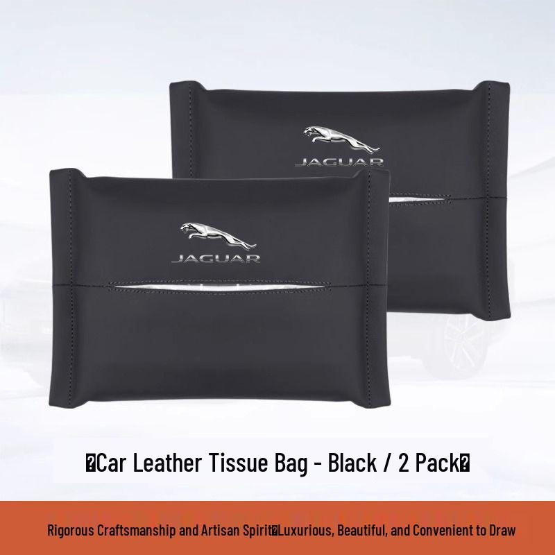 Leather Headrest Tissue Box for Jaguar XEL, XFL, F-PACE & E-PACE Cars