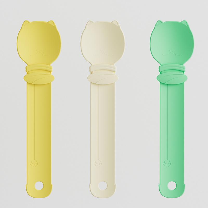 Hangable Non-Spill Anti-Bite Cat Feeding Spoon
