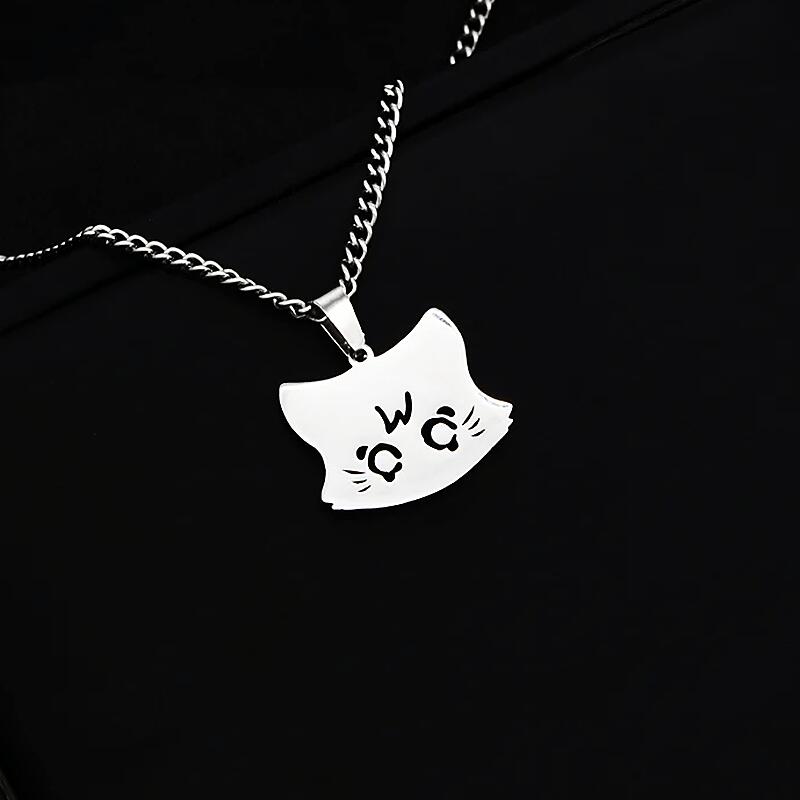 2023 ожерелье с котом Scaramouche для женщин и мужчин, титановая сталь Genshin Impact, кулон, цепочка на свитер, аниме, Cos, ювелирные изделия, подарок для пары