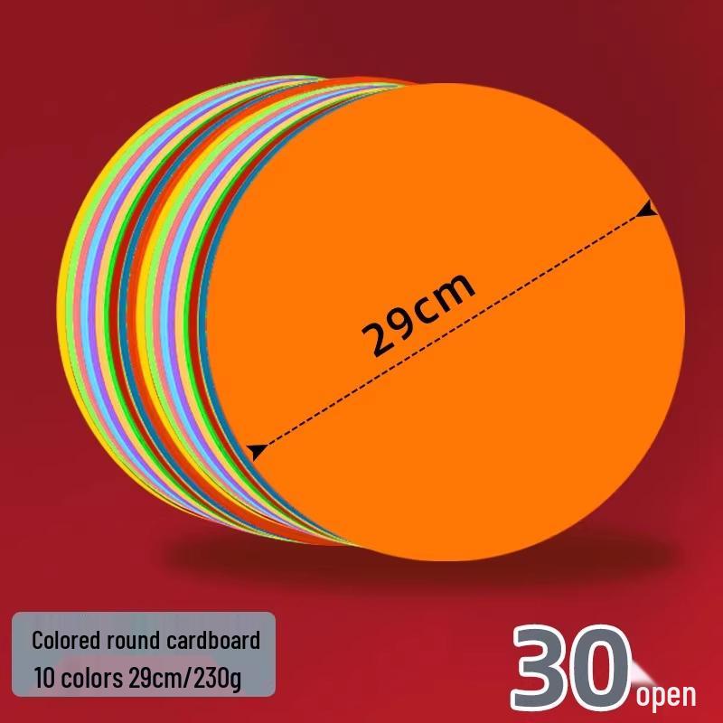 Двусторонняя черно-белая круглая крафтовая бумага для рисования.