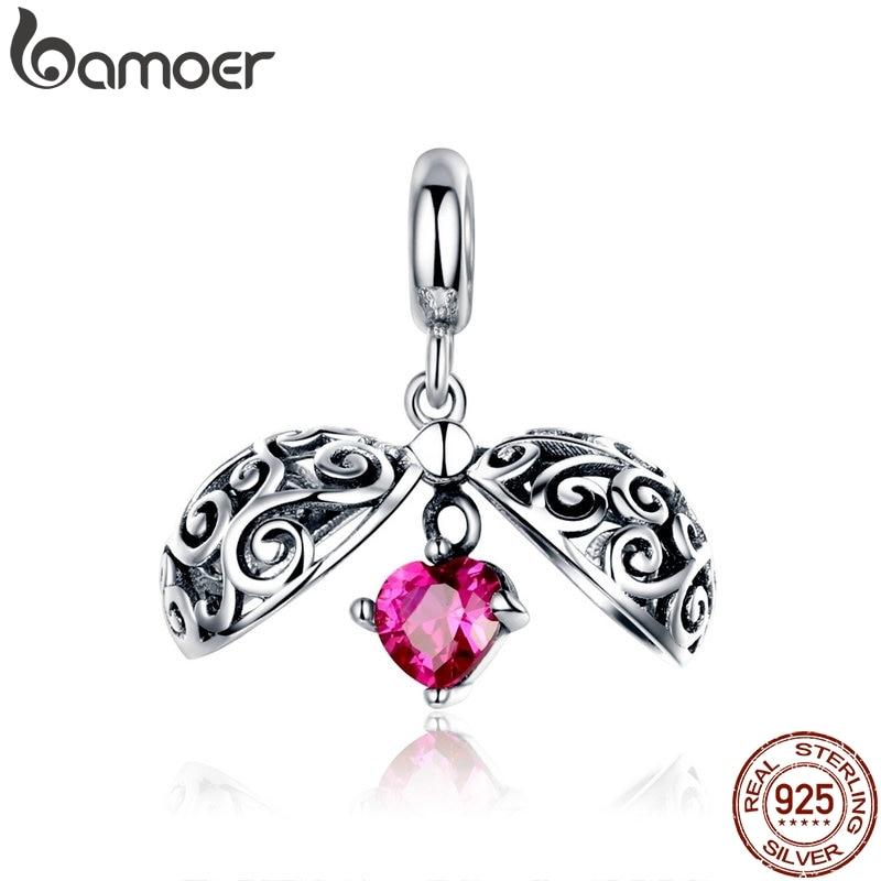 BAMOER оригинальный дизайн стерлингового серебра 925 пробы милые животные подвески подходят браслет модные украшения