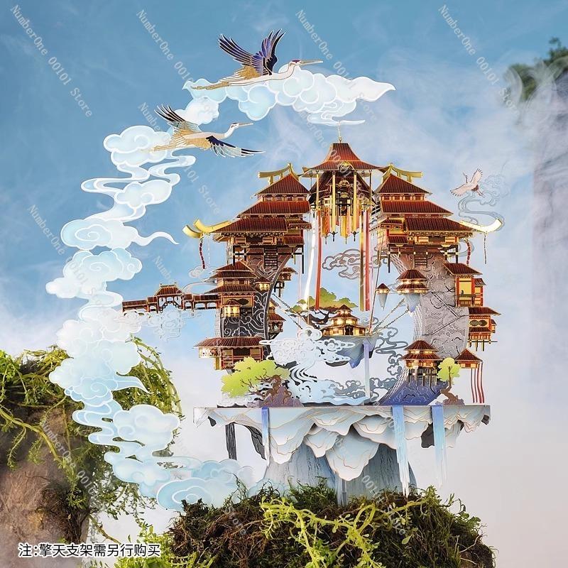 3D металлический сборный пазл-модель древней архитектуры, сложная поделка «сделай сам» для взрослых, точные компоненты, вырезанные лазером