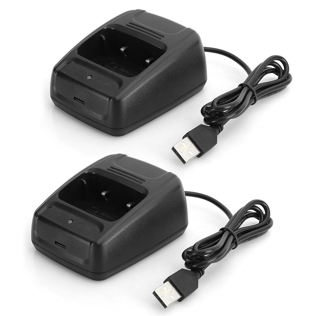 2 шт. Радиостанция-рация для Baofeng BF666S BF777S BF888S USB-зарядное устройство Зарядное устройство для аккумулятора с индикатором зарядки