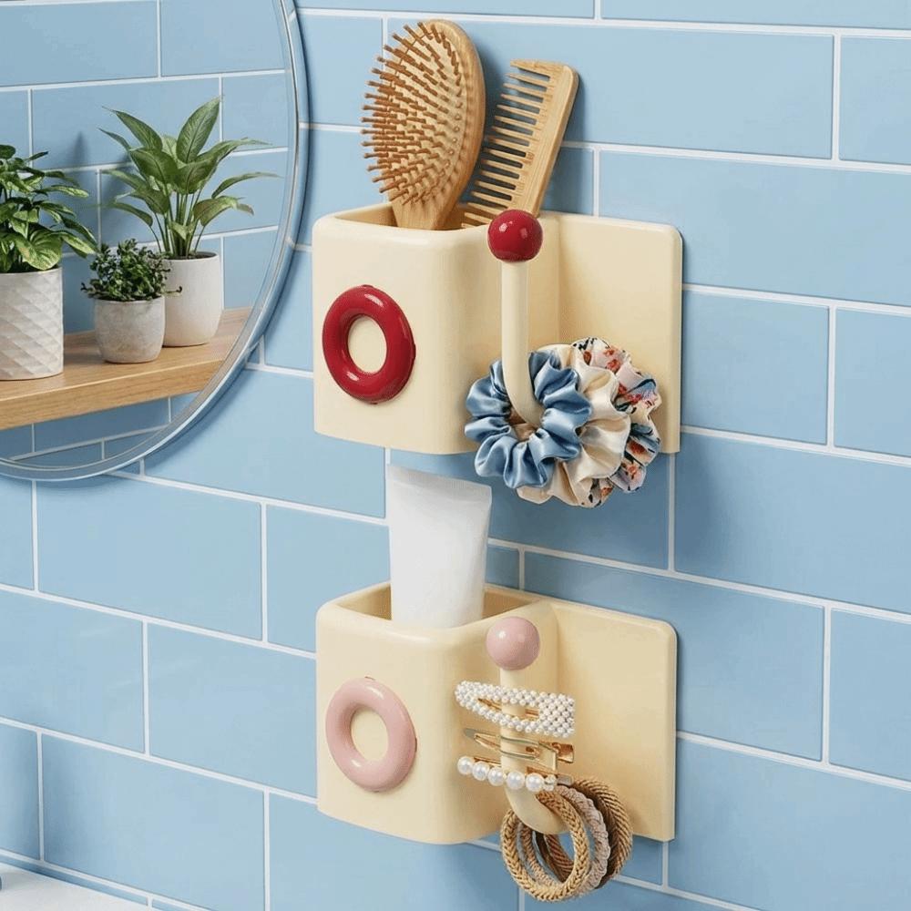 Space Saving Wall Mounted Storage Box No Drilling Headband Hook Scrunchies
