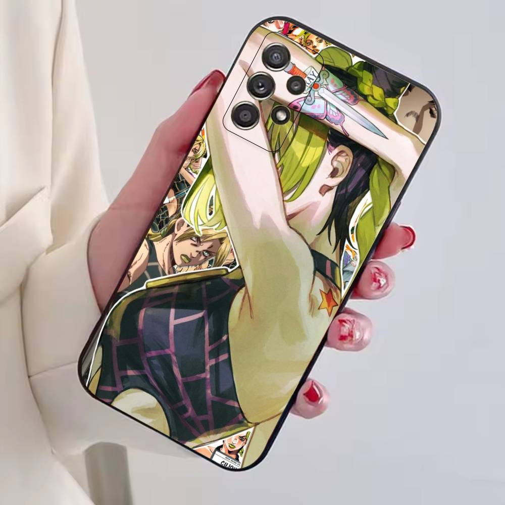 Аниме J-JOJO Крутой Чехол для Телефона с Джолин Кудзё Для Samsung S25,S24,S21,S22,S23,S30,Ultra,S20,Plus,Fe,Lite,Note,10,Черная Крышка
