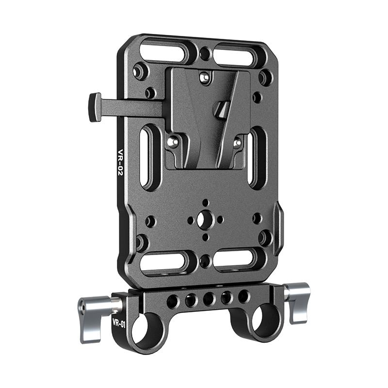 ZGCINE VR-01 VR-02 VR-05 V Mount Battery Plate W/ Rod Clamp standard V Lock battery plate adapter with automatic Lock protection
