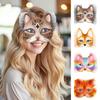 Therian Masque Kit with Faux Fur Eye Mesh Beard And Felt Sheet DIY To Paint Furry Animal Masque for Halloween Carnival Cosplay Party