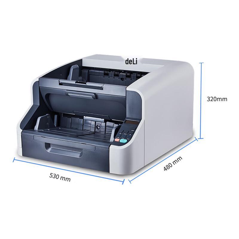 Deli Высокоскоростной сканер документов S3400, штепсель CN (адаптер в комплекте)