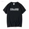 Футболка с логотипом Falling in Reverse Хлопок Черный Мужская S-5XL NB1609 винтажная стираная Унисекс Стильный топ для повседневной носки Повседневный