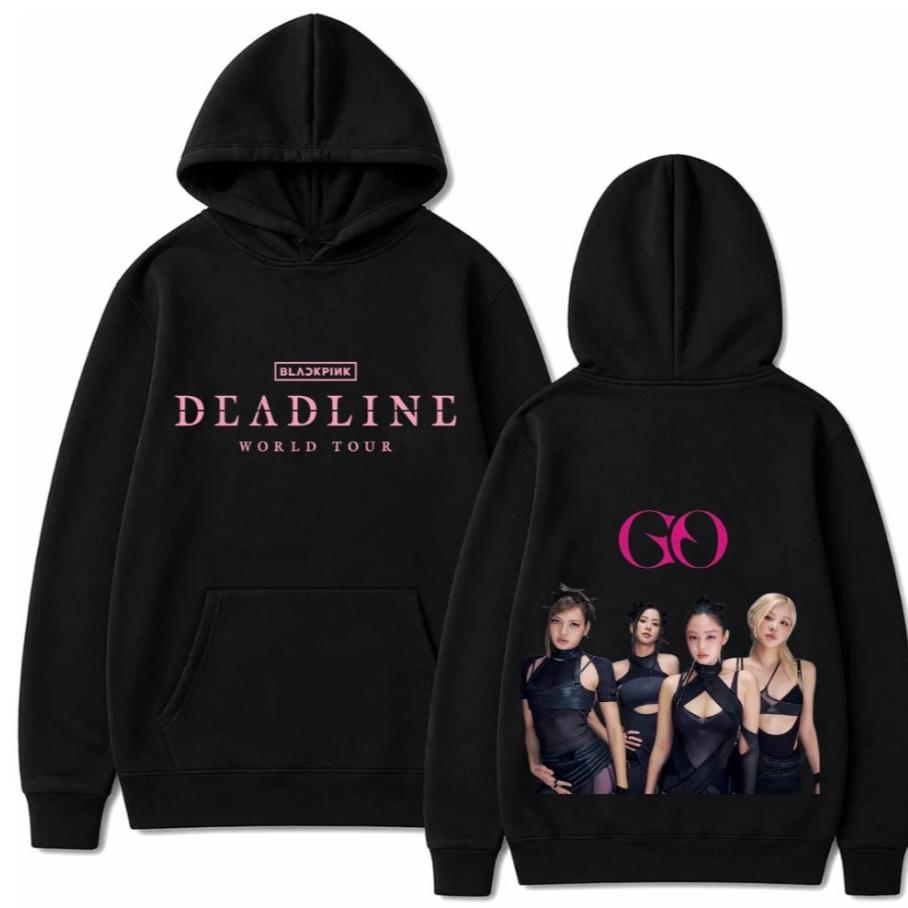 2026 Горячая Распродажа Kpop Blackpink Винтажная Повседневная Толстовка с Принтом Мужская Женская Повседневная Харадзюку Хип-Хоп Панк Оверсайз Толстовка Дышащая и Удобная Одежда