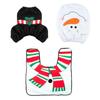 Новые 3 шт. рождественские украшения Happy Santa чехол для унитаза и коврик для ванной комнаты