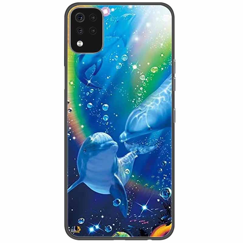 Чехол для телефона для LG K42 K52 K62 Q52 Чехол Мягкий Расписной Волк Силиконовые Черные Чехлы для LG K62 Чехлы K 42 Ударопрочный Funda для LGK52