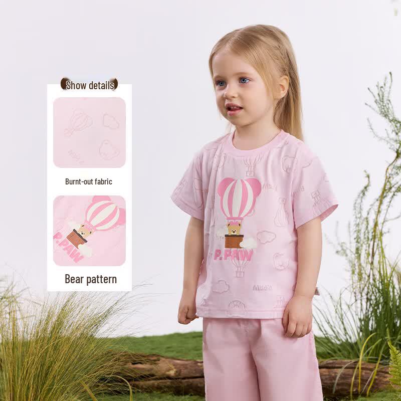 PawinPaw Cartoon Bear Kids Round Neck T-Shirt