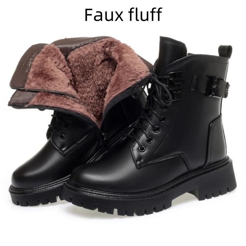 Модные женские ботинки Marton, зимние новые шерстяные теплые женские мотоциклетные ботинки, противоскользящие, большого размера 41, 42, 43, женские зимние ботинки