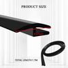 1.7M/5.6Ft Length Car Windshield Cowl Rubber Seal Strip Rubber Black Auto Front Rear Windshield Seal H-Shape Profile All Weather