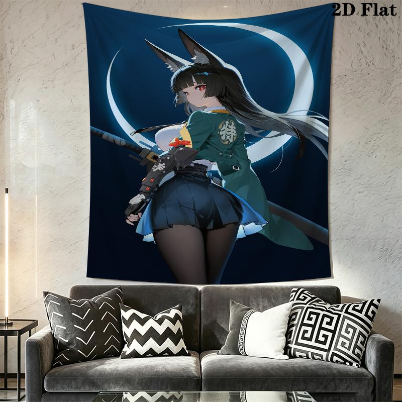 Zenless Zone Zero Wall Tapestry Aesthetic Wall Hanging Printed Fabric Blanket Decorative Tapestries for Bedroom Living Room Home Decor