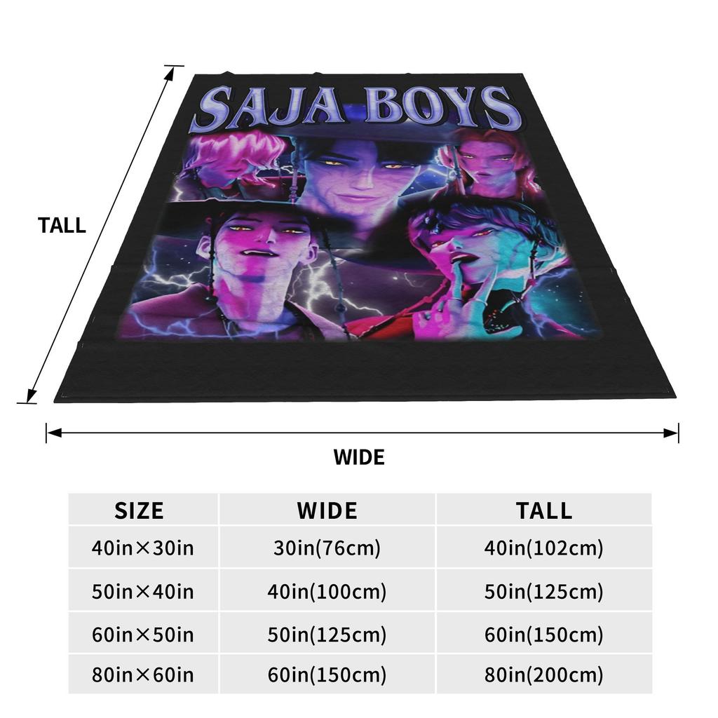 Одеяло Saja Boys Huntrix Kpop Охотники на демонов Фланелевое Потрясающее Теплое Плед для Постельного Белья Гостиной Зимы