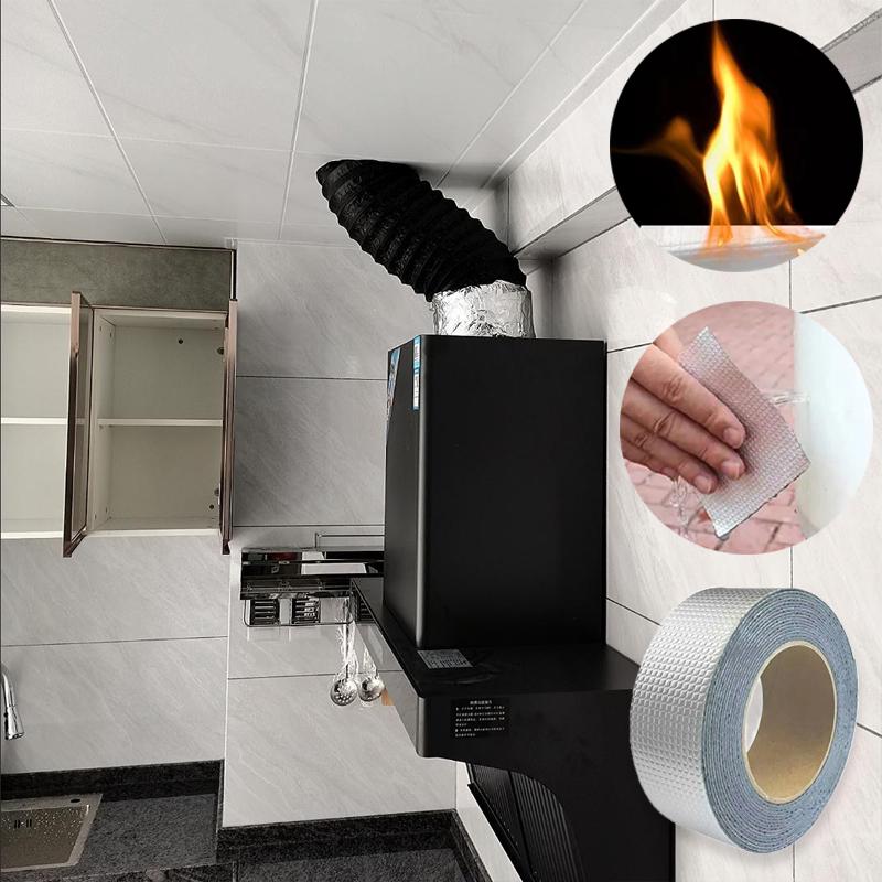 Водонепроницаемая лента, устойчивая к высоким температурам, алюминиевая фольга, утолщенная бутиловая лента, настенная лента для бассейна, крыши, трещина, ремонт воздуховодов, герметичная самоклеящаяся лента