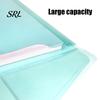 Translucent Document Case 2PCS A4 Size Folders with Snap Closure, Waterproof Thickened PVC School Supplies Storage File Organizer, Lightweight Bag for