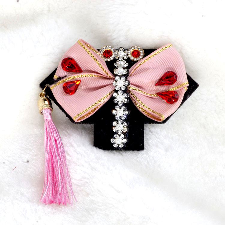 Handmade Plaid Frog Hair Clip for Pets - Suitable for Dogs like Yorkshire, Maltese, Shih Tzu