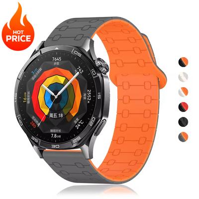22 мм силиконовый ремешок для Huawei Watch GT5 Pro GT4 GT3 GT2 46 мм магнитный браслет спортивный браслет для Xiaomi Watch S4 S3 S2 S1 Active