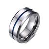 Accessory Ring Tungsten Popular Simple Blue Ring 23 Carbide Tungsten Ring [Rockyu] Men's No.