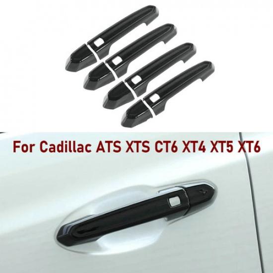 For Cadillac ATS XTS CT6 XT4 XT5 XT6 Gloss Black SmartKey Door Handle Cover Trim