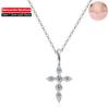 D Color 1.3mm 2mm Full Moissanite Cross Necklace For Women S925 Silver Pendant Inlaid Diamond Plate 18K Fine Jewelry