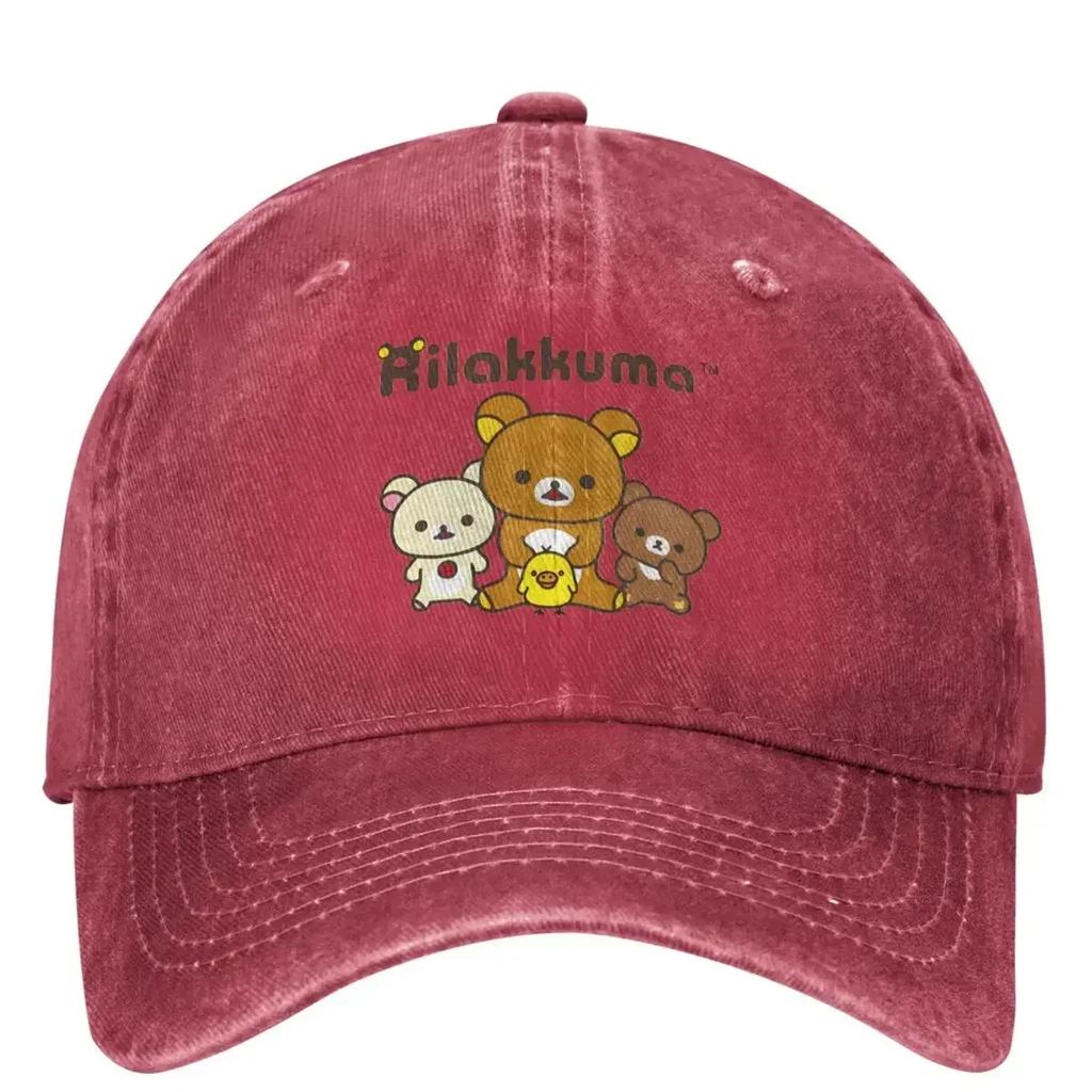 Rilakkuma Logo Casual Baseball Cap Spring Trucker Hat Wholesale Tennis Skate Hip Hop Hats UnisexTeens y2k Cool Baseball Caps