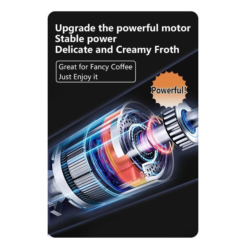 MINI Milk Frother USB Rechargeable 3 Speeds Foam Maker Coffee Whisk Mixer Electric Handle Blender Egg Beater Hot Cooking Tools