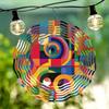 Современный Пэчворк Цветной Арт Ветряная Мельница – Бесконечно Вращающийся Декор для Двора, Сада и Дома на Солнечной Батарее/Аккумуляторе