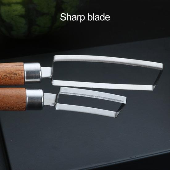 Вилка для резки арбуза, резак 2-в-1, режущий инструмент из нержавеющей стали, быстро безопасный инструмент для сервировки фруктов дыни, портативный кухонный гаджет