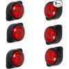 APSMOTIV 6 шт. 12 В Красный светодиод КРАСНЫЙ Боковой габаритный огонь Индикаторный огонь Задний для грузовика прицепа дома на колесах кабины автобуса грузовика боковые габаритные огни для улучшения видимости
