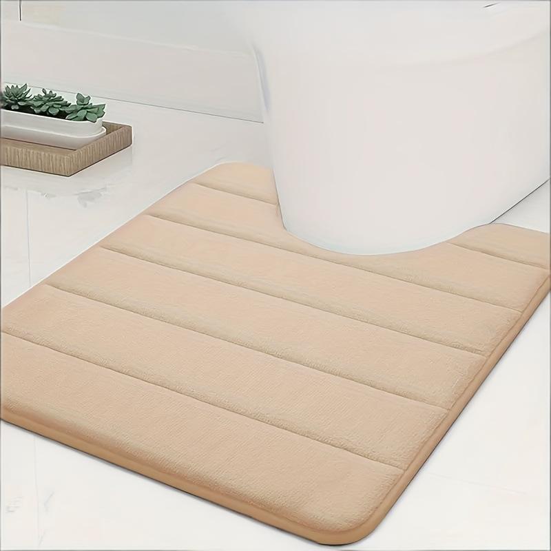 §Memory Foam U-Shaped Toilet Mat Anti-Skid Super Absorbent Bathroom Carpet Bath Mat For Bathroom Decor