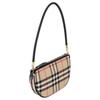 Burberry Олимпия Классическая тисненая клетка Подмышечная сумка-полумесяц Холст и кожа Сумка-тоут Сумка через плечо Женские сумки Бежевый 81114131