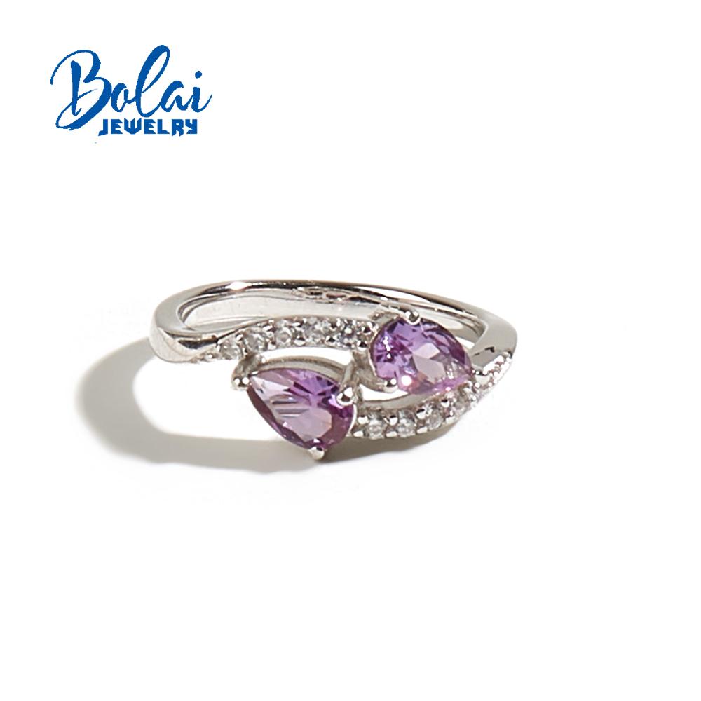 Кольцо из стерлингового серебра 925 пробы с сапфиром, меняющим цвет, ювелирные изделия с драгоценными камнями для женщин, хороший подарок