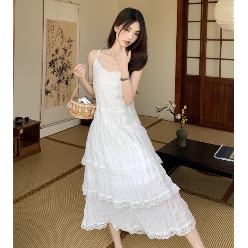 Элегантное летнее пляжное платье Pure Desire: Женский милый драпированный стиль с бретелями для приморского отдыха