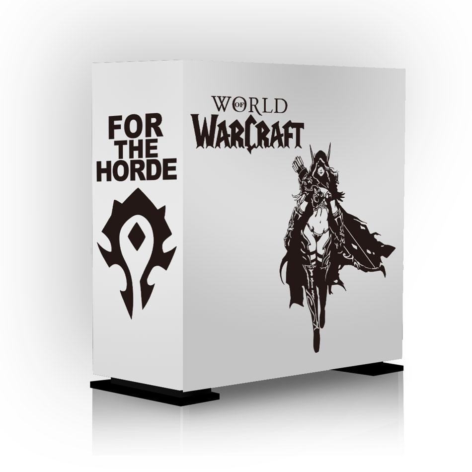 Виниловые наклейки World of Warcraft для корпуса ПК, Декоративные наклейки с граффити для корпуса игрового компьютера Atx, Водонепроницаемые