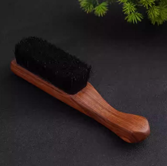 Mini Boar Bristle Brush with Purple Sandalwood and Walnuts