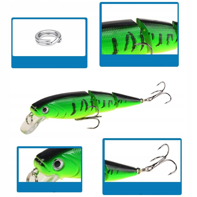 Wobbler Pike Zander Perch Jointed F148 Blue