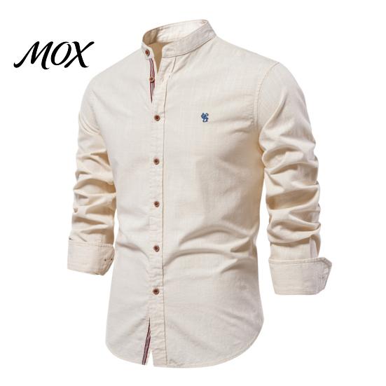 Authentic Style Festival Outfit Men Oktoberfest Shirt, Slim Fit Band Collar Traditional Costume Durable Everyday Cultural Shirt Long Sleeve